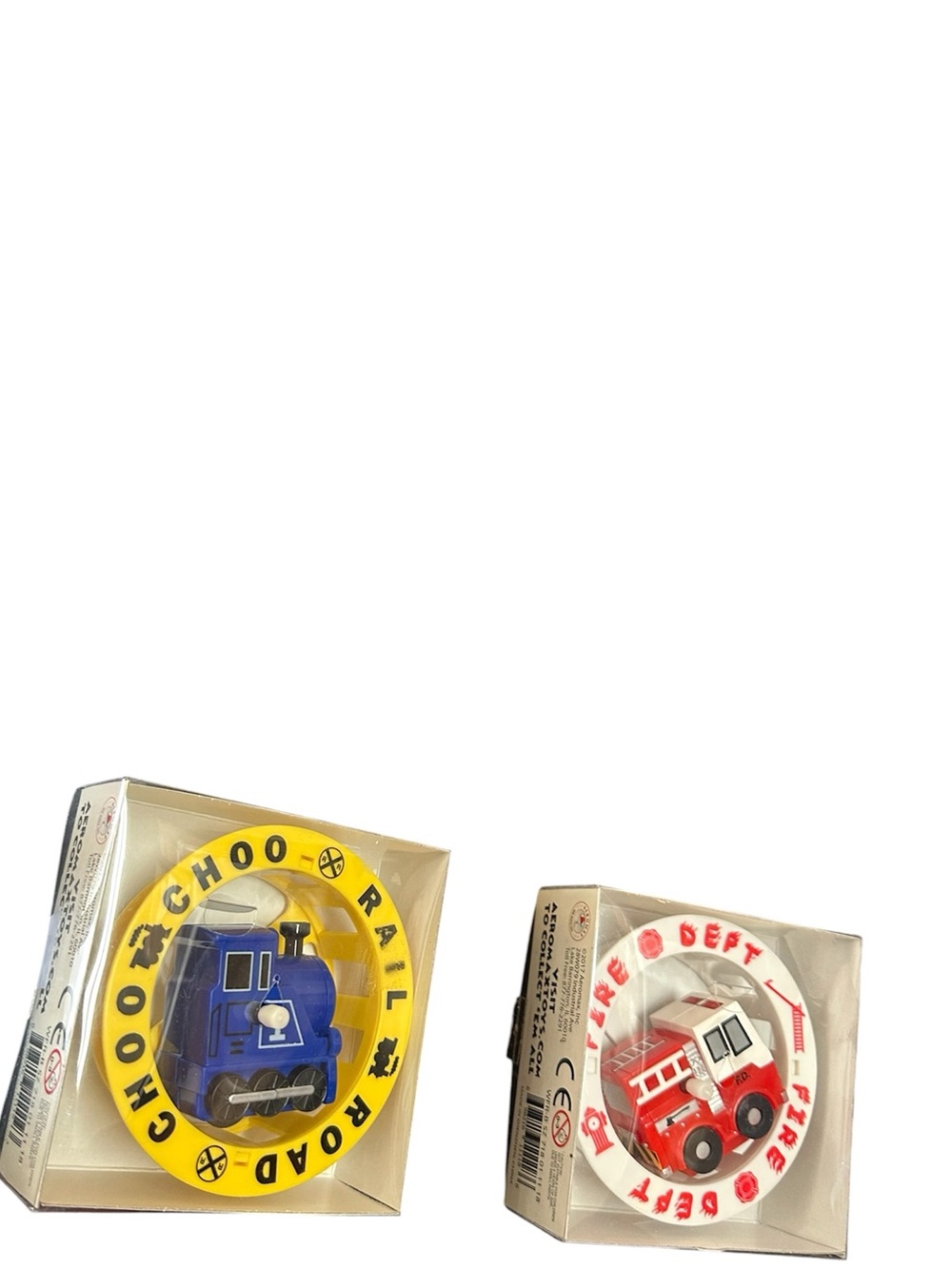 New Kids Toy Wheely Fun Rollers  - wind up Train &  Fire Truck